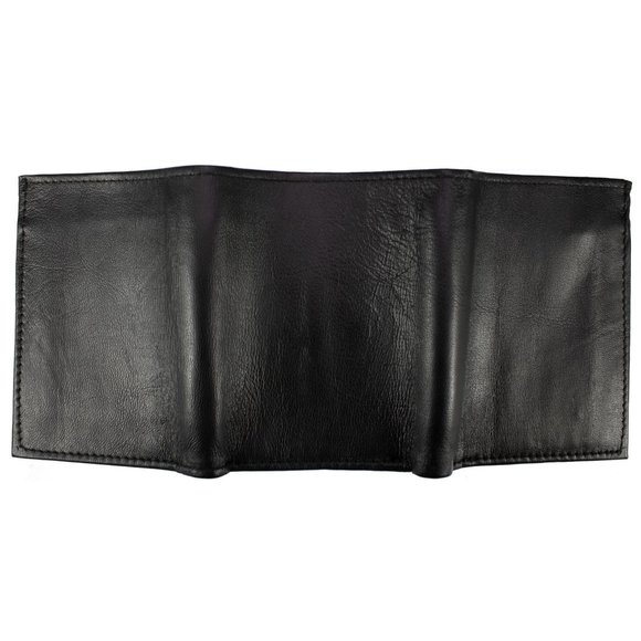 Men Trifold Black Leather Wallet - Picture 9 of 13